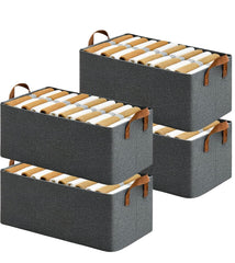 Handles Foldable Storage Baskets for Organizing Toys, Books, Shelves, Closet, Large Storage Box with Handles