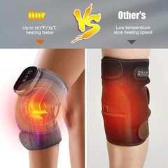 Knee Massager for Circulation, Knee Heating Pad for Arthritis with Massage, Heated Knee Massager with Heat and Vibration