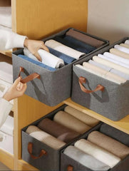 Handles Foldable Storage Baskets for Organizing Toys, Books, Shelves, Closet, Large Storage Box with Handles