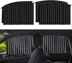 Car Curtain for Window Heat Sunshade Protection, Sliding Privacy Curtain for Car Window, Side Window Sun Shade for Automobile Interior Cooling