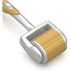 Professional Gold Plated Derma Hair Roller For Hair Growth Roller, Improves Beard & Hair Growth Microneedles - Safe & effective to use