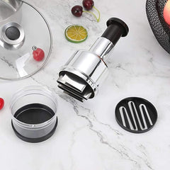 Manual Hand Press Food Chopper with Stainless Steel Blades Large Vegetable & Fruit Cutter for Onion, Salad, Garlic, Tomato Easy to Clean, Dishwasher Safe, Effortless Chopping