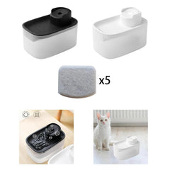 Black Plastic Cats Water Bowl for Small Dogs Kitten Puppy