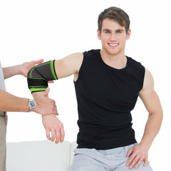 Support for Gym with Strap - Elbow Brace for Men Women Workout ,Elbow Compression Sleeves with Straps for Tendonitis Pain Relief Elbow Band