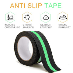 Anti Slip Grip Tape Glowing Stair Nosing Non-Slip Self Adhesive Stair Edge Protector 5 Meter Stair Edging Trim for Outdoor Indoor Staircases Treads